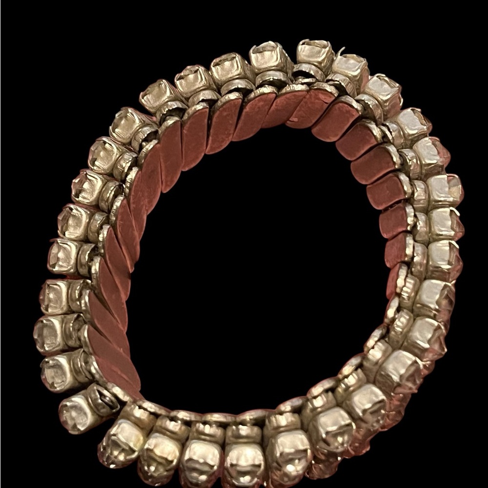 Vintage Rhinestone expansion bracelet made in Japan - Picture 2 of 9